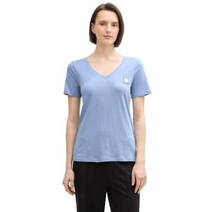 TOM TAILOR T-shirt voor dames, 37106 - Flawless Blue, XL