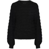 PIECES Dames Pcjayda Ls O-Neck Knit Noos gebreide trui, zwart, M