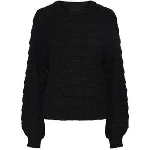 PIECES Dames Pcjayda Ls O-Neck Knit Noos gebreide trui, zwart, M