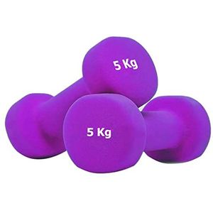 G5 HT SPORT Korte halters of halters van neopreen voor sportschool en home gym antislip van 0,5 tot 6 kg paar of afzonderlijk (2 x 5 kg)