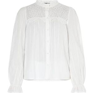 TALOON Damesblouse met lange mouwen, wolwit, M