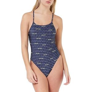 Emporio Armani Logomania Badpakken uit één stuk, Marine/Wit (Blauwe hardsteen), XL