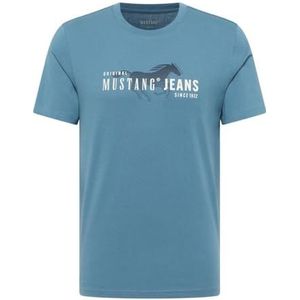 MUSTANG Heren Style Austin T-shirt, bluestone 5180, S