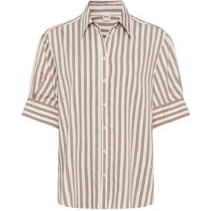 BRAX - Style.villy - Blouse - Taupe - Gestreept van Viscose