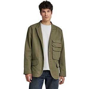 G-STAR RAW Stacked Pocket Blazer voor heren, groen (Dark Olive C893-c744), L