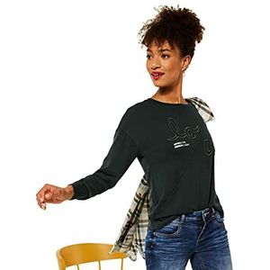 Street One T-shirt voor dames, Dark Woods Groen, 36 NL