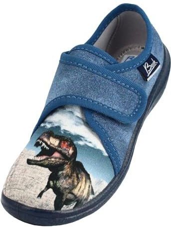 BECK - Spinosaurus - Huisschoenen - Blauw Denim - Antraciet - Stone Grey - Wit