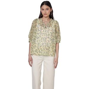 Street One Studio - Chiffon Tuniek - Bloemenpatroon - Lange Mouwen - Elastische Boorden