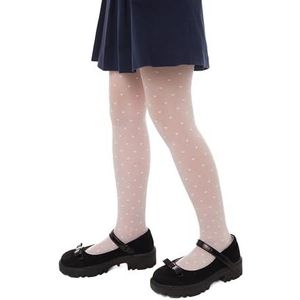 Conte elegant Chique kindermaillot voor meisjes, wit, 140-146