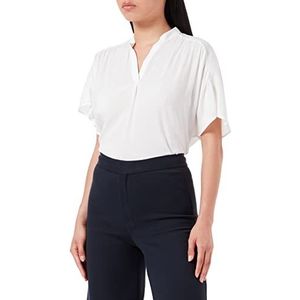 Q/S designed by Damesblouse met korte mouwen, ecru, maat 44