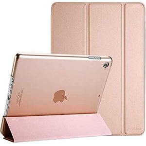 ProCase Hoes voor 10,2 Inch iPad 9e Generatie 2021/iPad 8e Generatie 2020/iPad 7e Generatie 2019, Schokbestendige Hoesje Beschermhoes Smart Folio Cover Case Hard Back Shell -Rosegoud