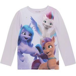MINYMO Meisjes-T-shirt met lange mouwen met My Little Pony-opdruk, grijs, 128 cm