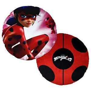 Joy Toy Ladybug 65999 figuren en personages pluche kussen 33 x 33 cm, print, rood, standaard