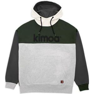 KIMOA 3D Embro Hoody, Lifestyle Recycled Collection, groen, grijs gemêleerd, S-M