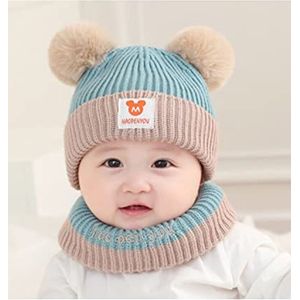 CM-Kid Uniseks Baby Cold Weather Hoed, Blauwe hoed en sjaal, 6-24 Maanden