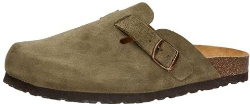 Klomp - Groen - Leer - Zonder Sluiting