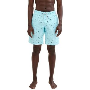 TOM TAILOR Zwemshorts voor heren, 35028 - Teal Navy Summer Design, XL