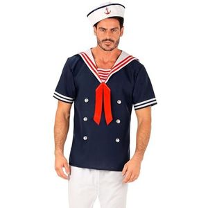 W WIDMANN - kostuum zeeman, T-shirt, muts, matroos, marine, carnavalskostuums, carnaval