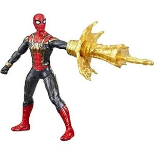 Marvel Spider-Man 15 cm Deluxe Web Spin Spider-Man Film-Geïnspireerd Actiefiguur Speelgoed Met Wapen Aanval Squeeze Legs Functie, Leeftijd 4 en ouder