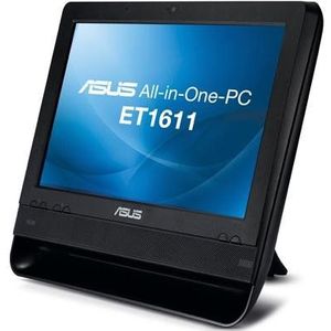 ASUS EeeTOP ET1611PUT-B012E Intel Atom D425 1800 39,6 cm 15,6Z Single Touch Anti-Glare 2GB DDR3 320GB Win7 HP Card Reader zwart