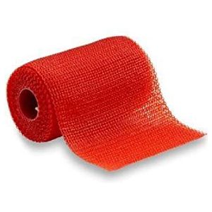 3M Sosft-Cast synthetische bandage, halfstijf, synthetische glasvezel, polyurethaanhars, amminische katalysator, rood, afmetingen 7,5 cm x 3,65 m, 10 stuks