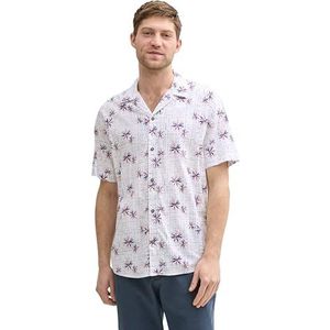 TOM TAILOR heren overhemd, 37840 - Wit Kleurrijk Desert Design, XXL