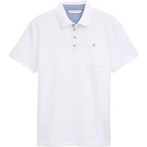 TOM TAILOR Poloshirt voor heren, 20000 - wit, XL
