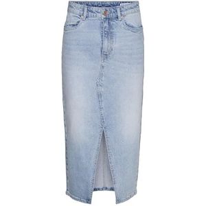 VERO MODA VMVERI Damesjeansrok, hoge taille, lange rok, blauw (light blue denim), S