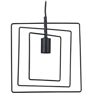 Relaxdays hanglamp rechthoekig, moderne pendellamp, E27, HBD 131 x 30 x 25 cm, woonkamer, plafondlamp metaal, zwart