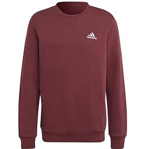 adidas Heren FEELCOZY ESSENTIALS FLEECE SWEATSHIRT, Shadow Red, XS
