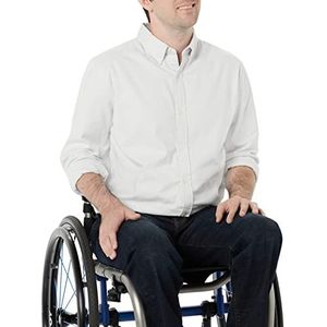 Amazon Essentials Heren Slim-fit shirt met lange mouwen, stretch Oxford-shirt, lichtgrijs verticale strepen, XL