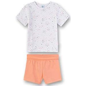 Sanetta Korte tweedelige pyjama voor babymeisjes, wit (wit 10), 74 cm