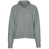 pieces - PCMALOU LS ZIP KNIT CARDIGAN - Medium Grey Melange - Vest