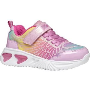 Geox J Assister Girl B, meisjessneakers, roze, meerkleurig, 25 EU