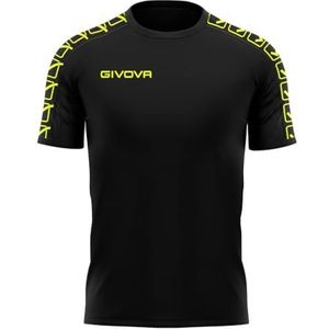 GIVOVA T-shirt Poly Band Nero/Giallo Fluo TG. XL, Meerkleurig, XL