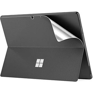 MoKo Tablet Back Skin Stick Decal for Microsoft Surface Pro 9 2022 / Pro 8 2021 Release Tablet - 13 Inch, PU Leather Protective Decal Body Skin Cover for Surface Pro 9/8 13"", Dark Gray