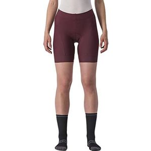 Castelli Dames Prima Short voor Road en Gravel Biking I Cycling, Diep Bordeaux/Perzisch Rood, XS