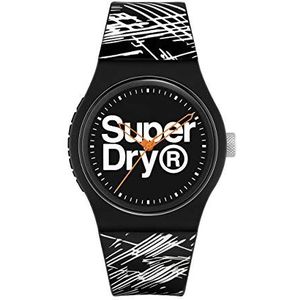 Superdry heren analoog kwarts horloge met siliconen armband SYG292WB