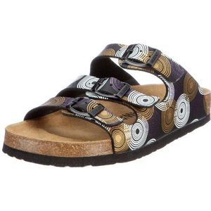 Dr. Brinkmann Dames 700546 slippers, zwart, zwart, veelkleurig., 44 EU