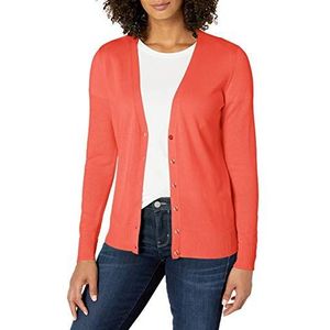 Amazon Essentials Women's Lichtgewicht vest met V-hals (verkrijgbaar in grote maten), Koraalroze, XL