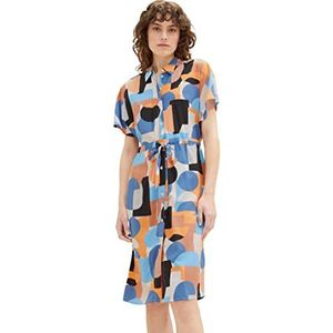 TOM TAILOR Dames 1036667 jurk, 31817-Abstract Retro Shapes Design, 40, 31817 - Abstract Retro Shapes Design, 40