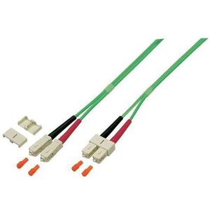 MicroConnect fib571002 2 m SC/UPC SC/UPC groene LWL-kabel - glasvezelkabel van (SC/UPC, SC/UPC, 50 µm, 125 micrometer, groen, mannelijk/mannelijk)