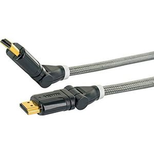 SCHWAIGER -AIVI2040 413- AINSTEIN High-Speed HDMI-kabel met Ethernet draaibaar, 360 ° HDMI-stekker > 360 ° HDMI-stekker 4 m space-grijs