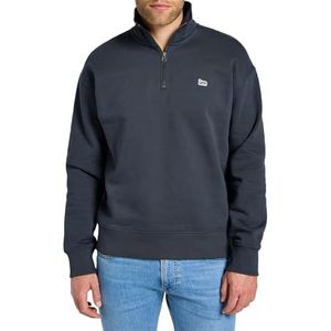 Lee Heren Half Zip SWS Sweatshirt, Donker Muted Gray, L