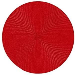 Excelsa Ronde placemats, rood, diameter 36 cm, 6 stuks