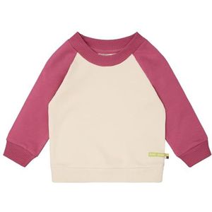 loud + proud Meisjes Sweat met raglanmouwen, GOTS-gecertificeerd sweatshirt, Vanilla/rouge, 110-116