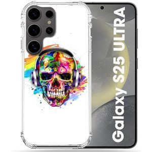 Cokitec Versterkte beschermhoes voor Samsung Galaxy S25 Ultra doodshoofd Tag