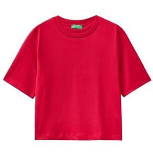 United Colors of Benetton T-shirt voor dames, donkerrood 19d, XXS