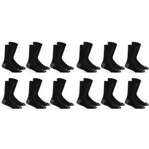 Fruit of the Loom Men's Dual Defense Crew Socks 12 Pair, black/Grey, Shoe Size: 6-12
