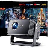 WOLFANG - 4K Smart Beamer - Draagbare Beamer - 28000 Lumen - WiFi 6 - Home Theater Projector